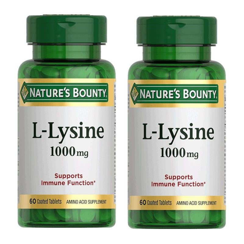 Изображение товара Набор 2Х Nature's Bounty L-лизин 1000 мг таблетки 60 шт - натуральная добавка для иммунитета
