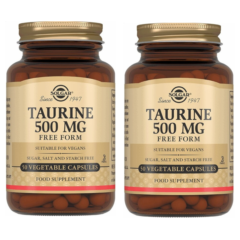 Изображение товара Набор 2Х Solgar Таурин 500 мг капсулы 50 шт - полезная биодобавка для сердца и здоровья