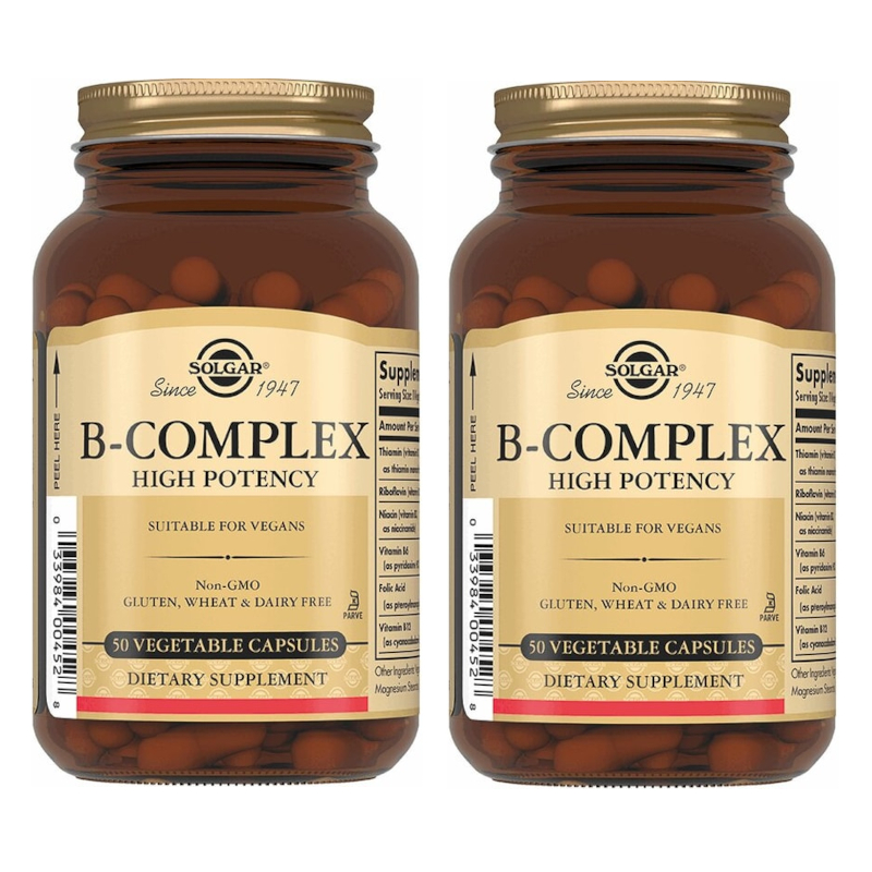 Изображение товара Набор 2х Solgar B-Комплекс капсулы 50 шт - витамины для нервной и иммунной системы