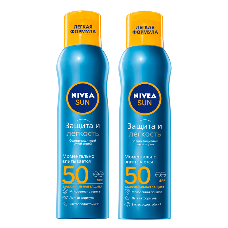 Изображение товара Солнцезащитный спрей Nivea SPF 50 для защиты и легкости, 200 мл