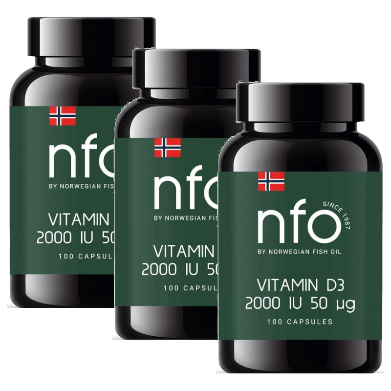 Изображение товара Набор 3Х NFO Витамин Д3 2000 МЕ капсулы 100 шт - укрепление иммунитета и костей