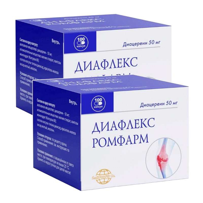 Изображение товара Набор 2Х Диафлекс Ромфарм 50 мг капсулы 100 шт