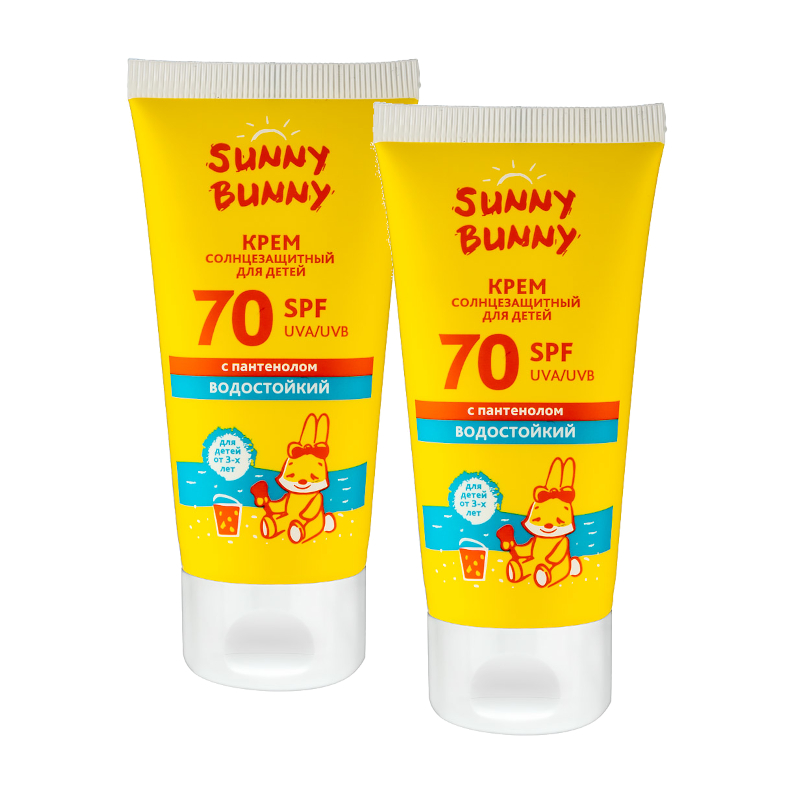 Изображение товара Набор 2Х Sunny Bunny Крем детский солнцезащитный с пантенолом SPF 70 50 мл