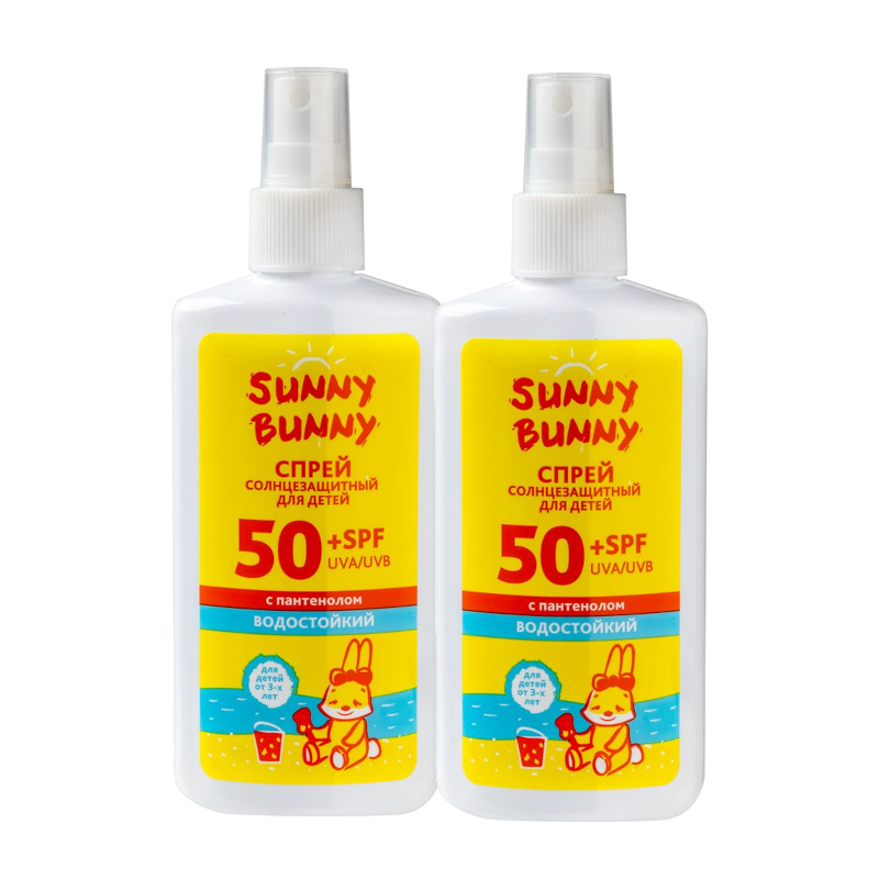 Изображение товара Детский солнцезащитный водостойкий спрей SPF 50+ 150 мл Sunny Bunny