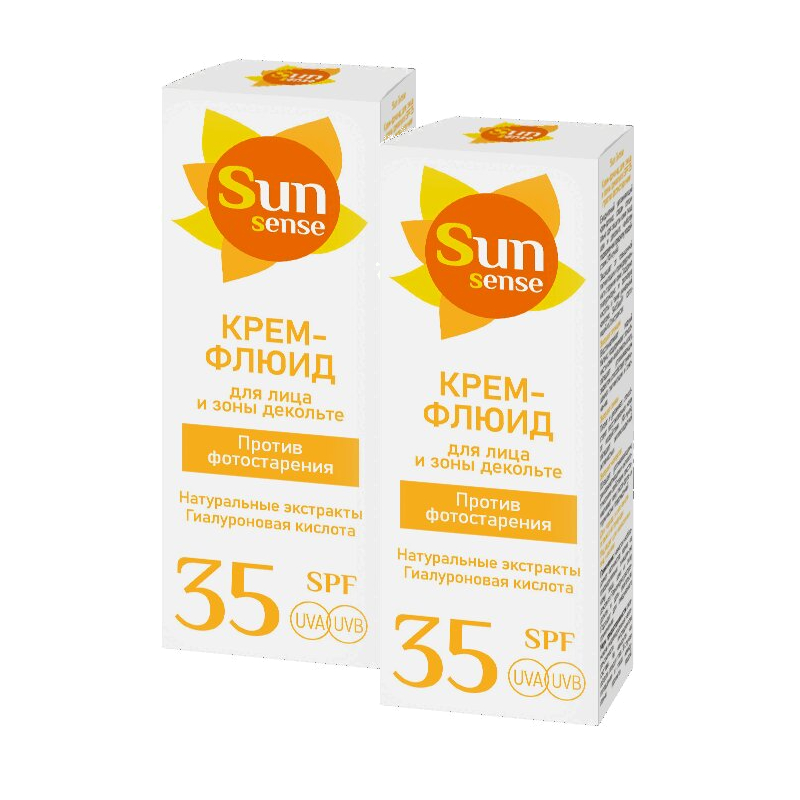 Изображение товара Набор 2Х Sun Sensе Крем-флюид SPF 35 для лица и декольте 75 мл