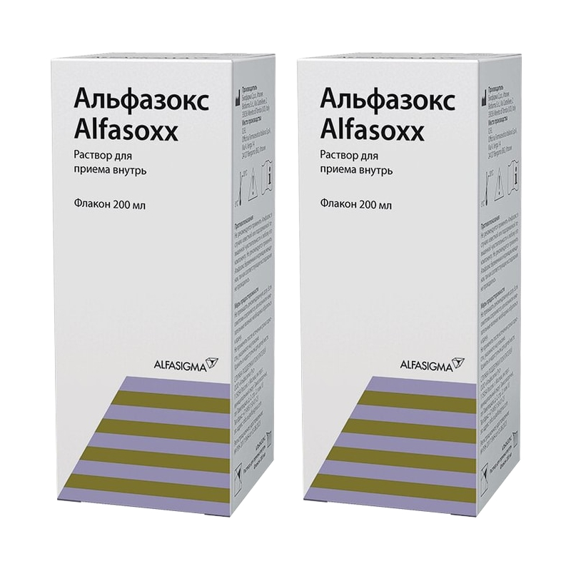 Изображение товара Набор 2Х Альфазокс раствор для приема внутрь 200 мл Изображение товара Набор 2Х Альфазокс раствор для приема внутрь 200 мл