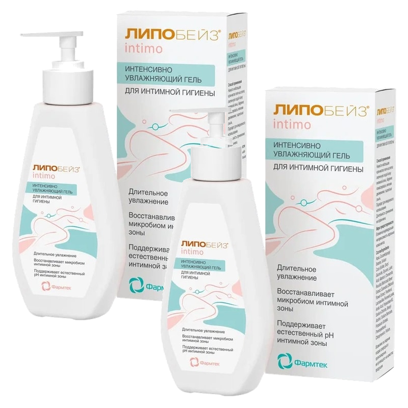 Изображение товара Набор 2Х Липобейз Intimo Гель для интимной гигиены увлажняющий 200 мл