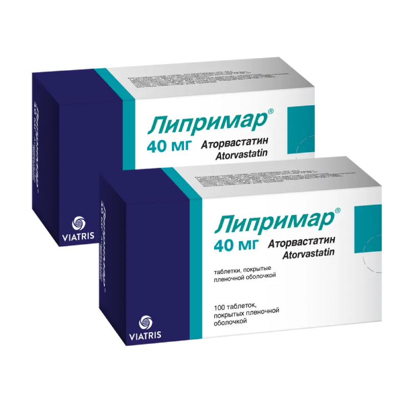 Изображение товара Набор Липримар 2х по 40 мг таблетки для снижения холестерина 100 шт