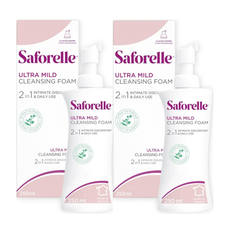 Изображение товара Saforelle Набор 2 шт пенка для интимной гигиены ультра-мягкая 250 мл Франция Изображение товара Saforelle Набор 2 шт пенка для интимной гигиены ультра-мягкая 250 мл Франция