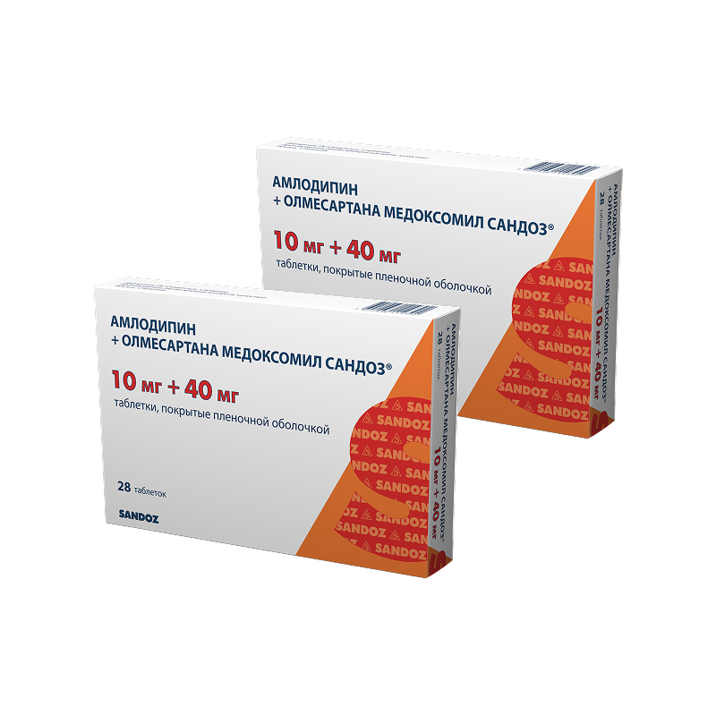 Изображение товара Лекарственный набор Новартис Амлодипин 10 мг + Олмесартана медоксомил 40 мг