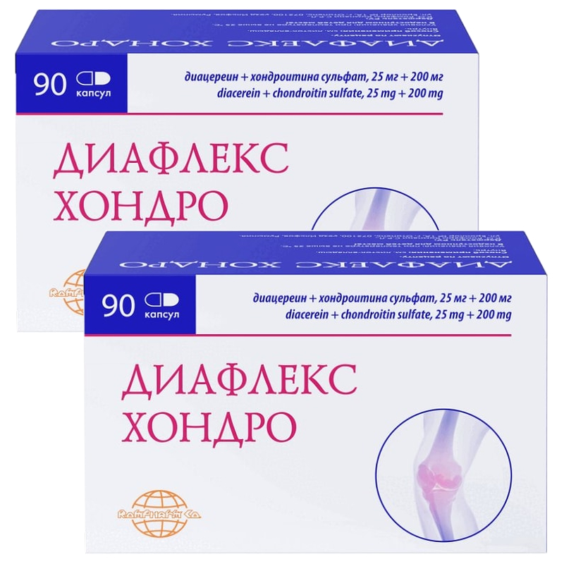 Изображение товара Набор 2Х Диафлекс Хондро 25 мг+200 мг капсулы 90 шт для здоровья суставов Изображение товара Набор 2Х Диафлекс Хондро 25 мг+200 мг капсулы 90 шт для здоровья суставов