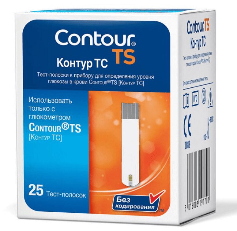 

Contour TS Тест-полоски для глюкометра 25 шт