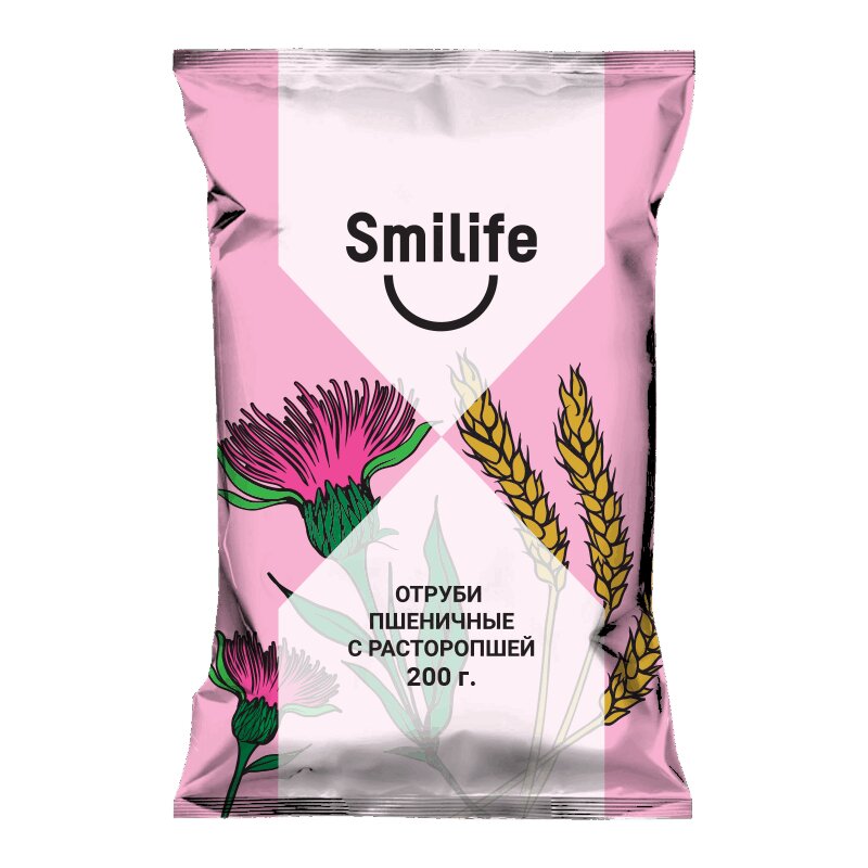 

Smilife Отруби хрустящие пшеничные с кальцием и расторопшей 200 г