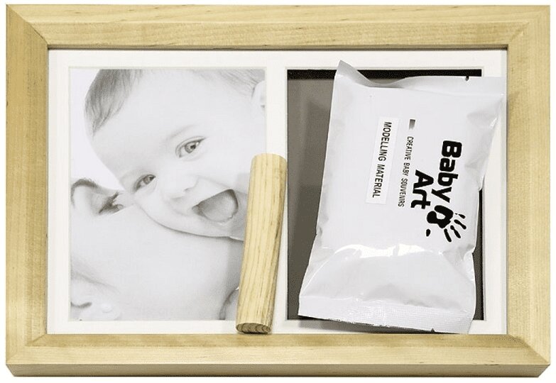 

Baby Art набор для изготовления слепка (рамочка+масса д/лепки) для детей до 1 года Натуральный