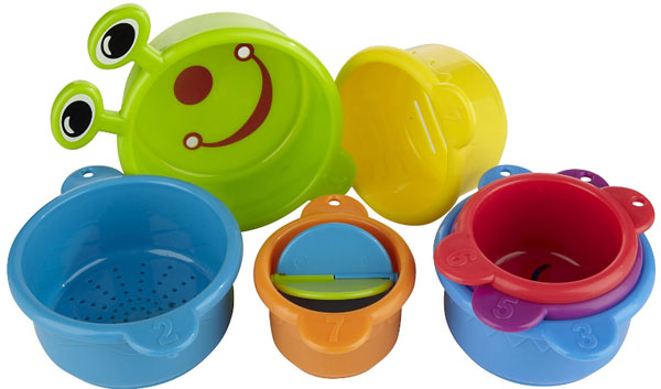 Munchkin Игрушка для ванной Пирамидка-Гусеница 9+ малышарики собери цепочку игрушки