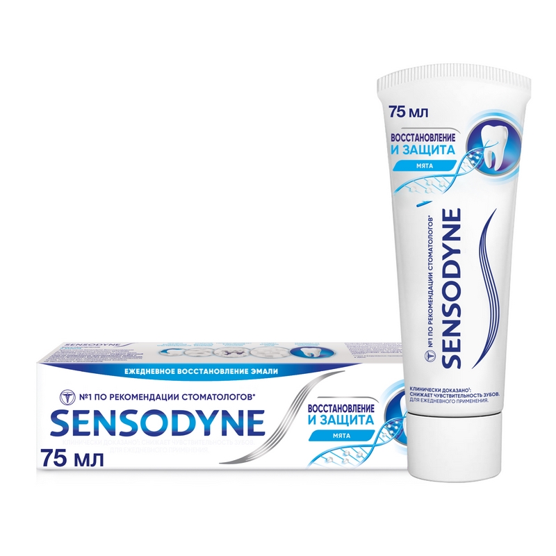 Изображение товара Sensodyne Зубная паста восстановление и защита Мята 75 мл