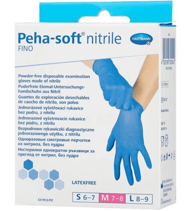 

Перчатки "Peha-soft Nitrile Fino" нитриловые н/стерильные б/пудры р-р М №2