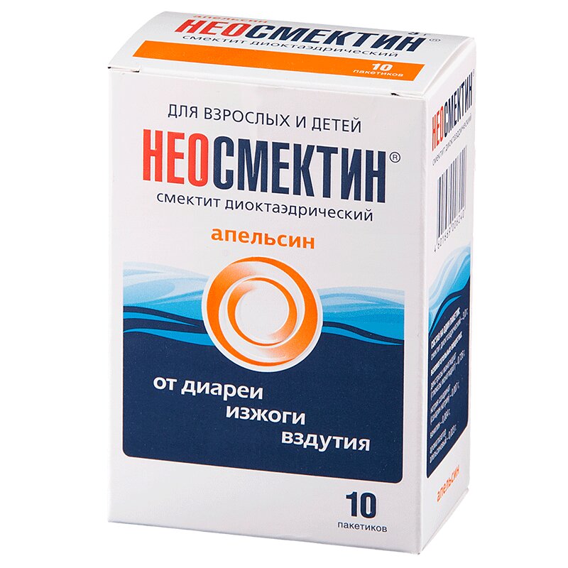 

Неосмектин 3 г порошок для приготовления суспензии Апельсин 10 шт