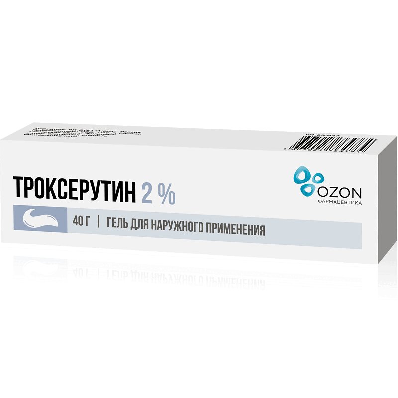 Троксерутин гель д/наружн.прим.2% туба 40 г 1 шт циндол сусп д наружн прим фл 125г 1