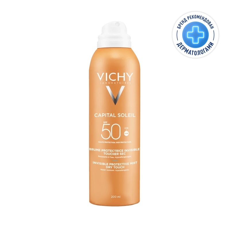 

Vichy Capital Soleil Спрей-вуаль солнцезащитный увлажняющий SPF 50 200 мл