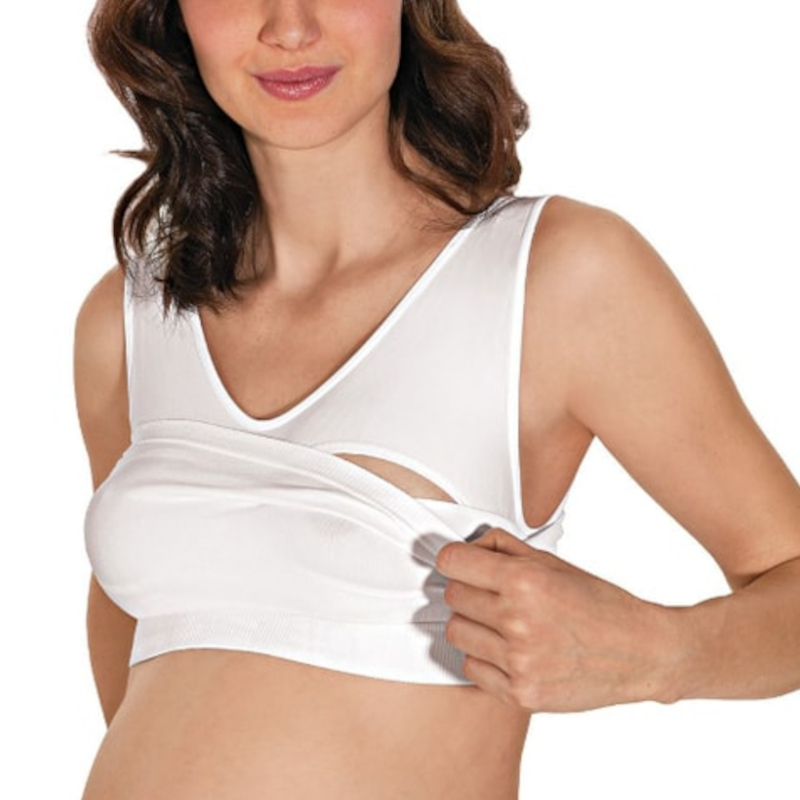 Изображение товара RelaxMaternity Топ для кормления грудью без швов и застежек размер XL Белый