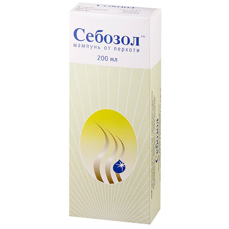 Изображение товара Себозол 20 мг/мл шампунь для лечения грибковых поражений кожи головы 200 мл