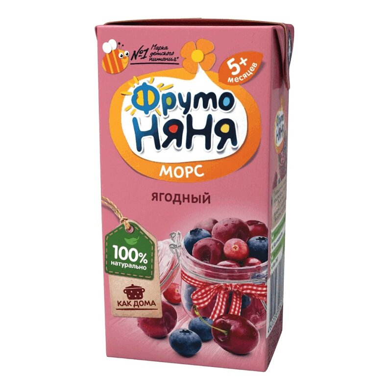 

ФрутоНяня Морс Клюква-Черника-Вишня 200 мл