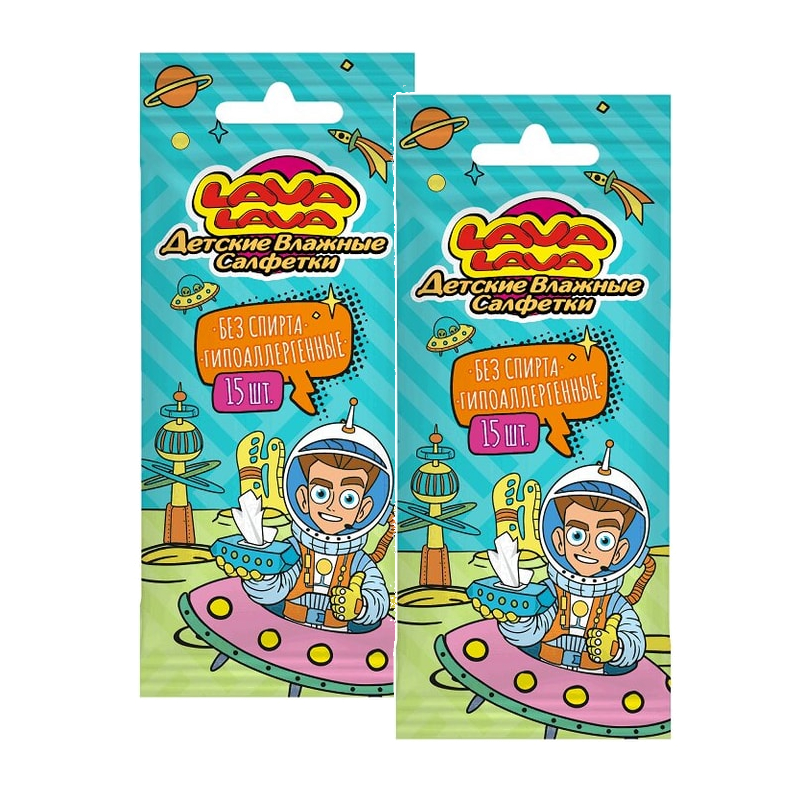 Изображение товара Набор 2Х Lava Lava Влажные салфетки для детей 15 штук