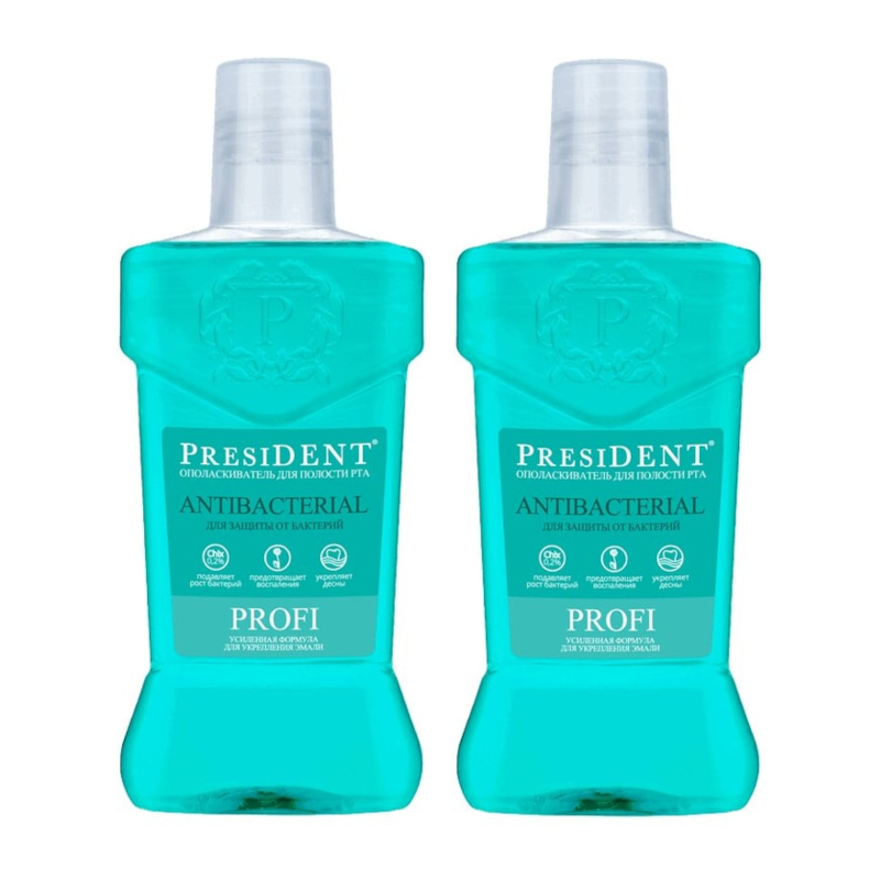 Изображение товара Набор 2Х PresiDENT Profi Ополаскиватель для полости рта антибактериальный 250 мл