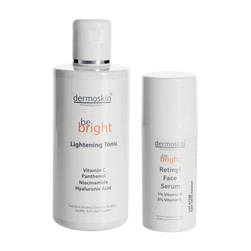 Изображение товара Набор Dermoskin Be Bright с сывороткой и тоником для сияния кожи