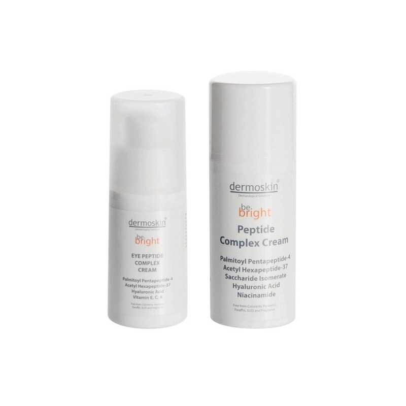 Изображение товара Набор Dermoskin Be Bright Кремы с пептидами для глаз и лица 15 мл и 33 мл