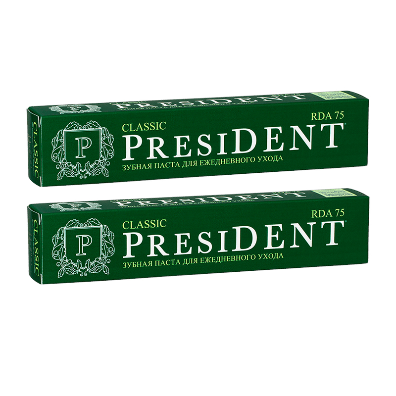Изображение товара PresiDENT Classic набор зубной пасты 2x75 г Россия