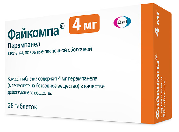 Изображение товара Файкомпа 4 мг таблетки для лечения эпилепсии, 28 шт