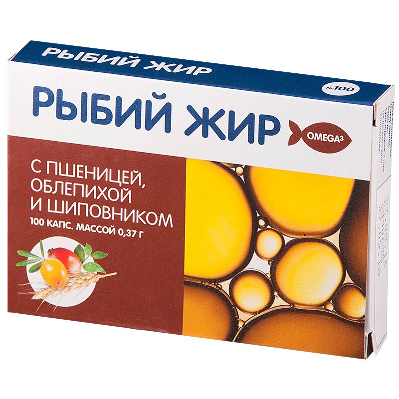 

PL Рыбий жир с маслом зародышей пшеницы, облепихи и шиповника капсулы 100 шт
