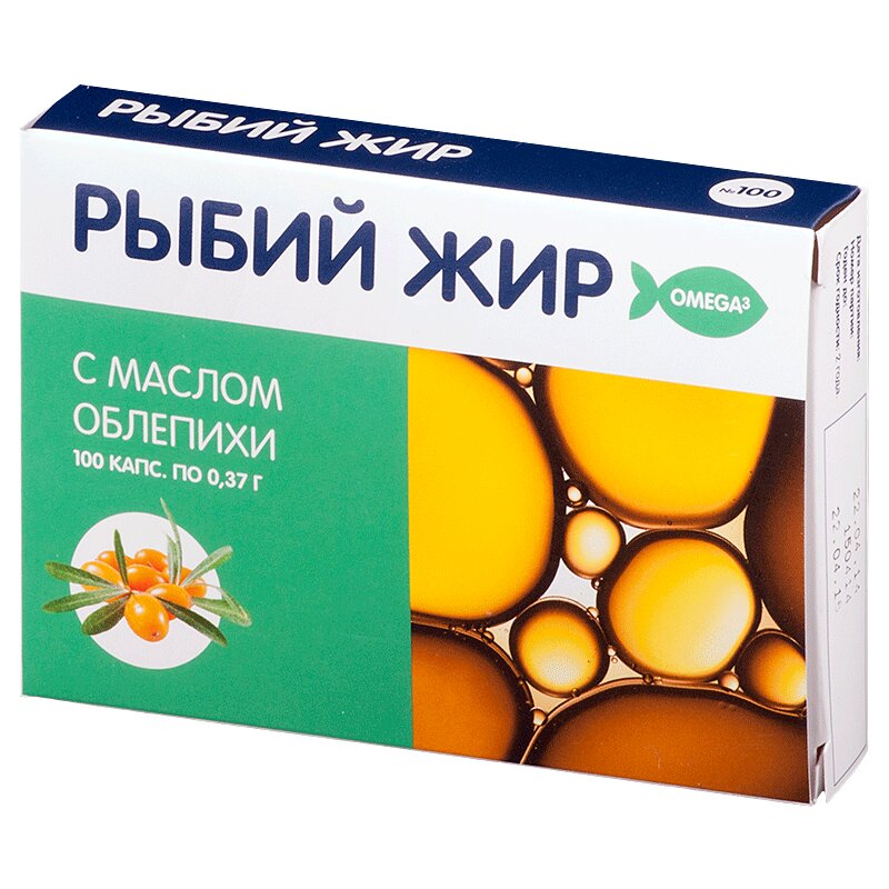 

PL Рыбий жир с маслом облепихи капсулы 100 шт